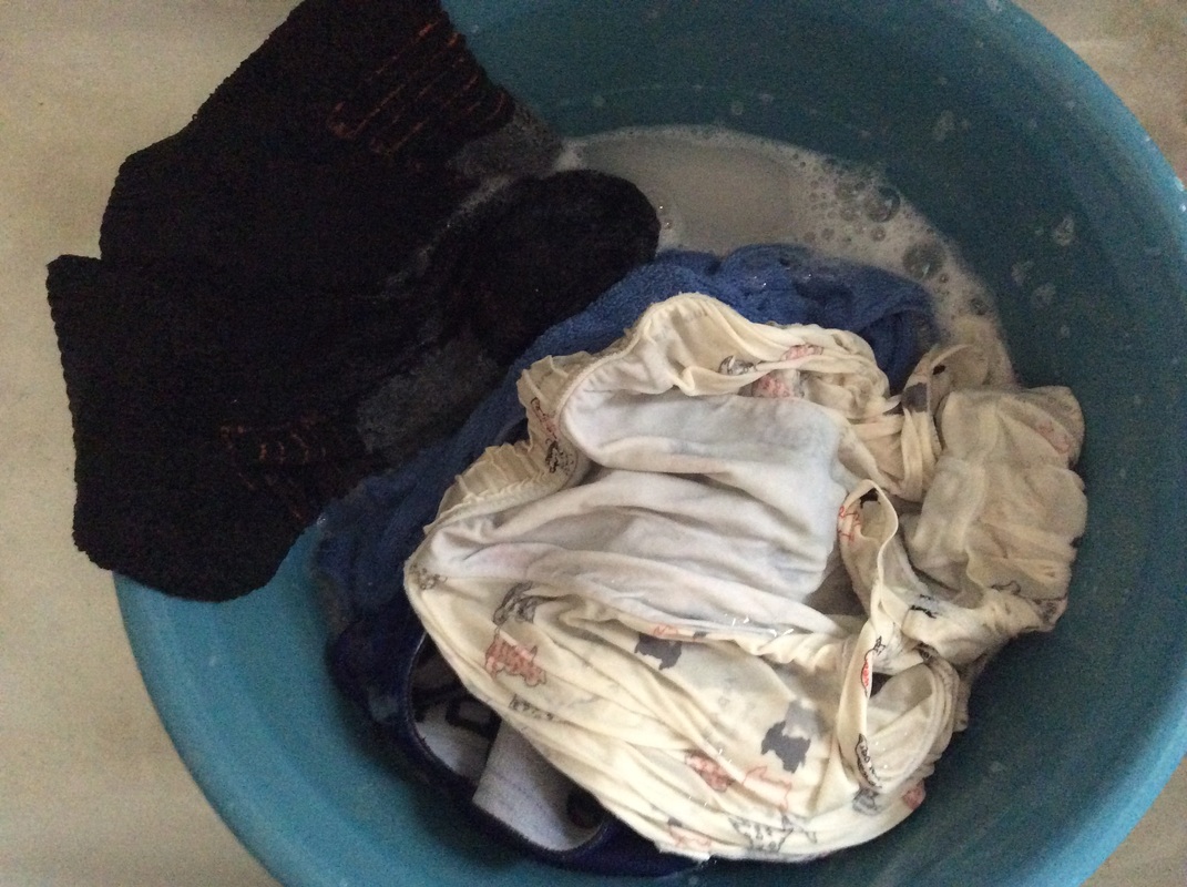 Washing Socks And Underwear Together In A Basin