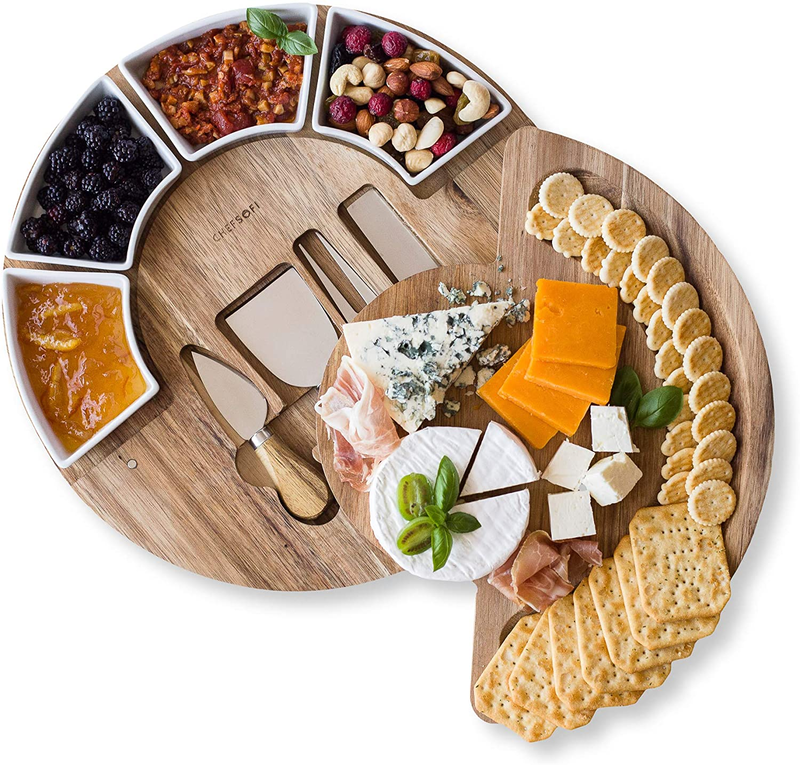 Cheese Board Set - Charcuterie Board Set and Cheese Serving Platter