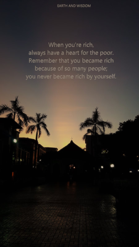 In Being Rich