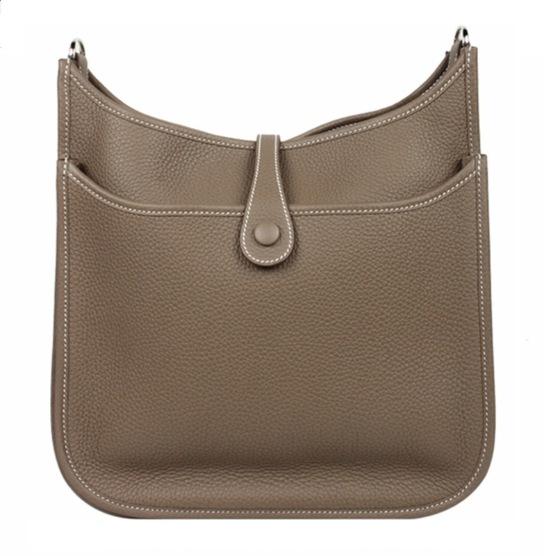 Hermès ERMES Hermes Borsa Evelyne elephant grey Single Shoulder Messenger women's bag Bucket Bag