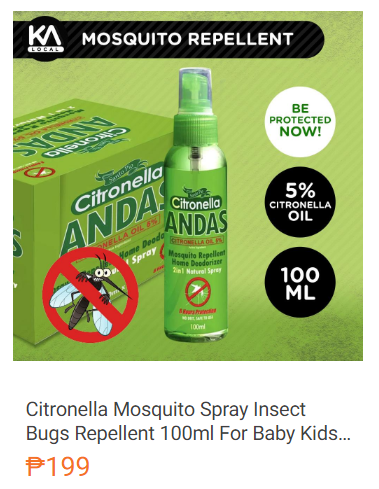 Citronella Mosquito Spray Repellent