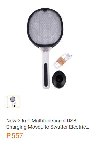 Mosquito Swatter Electric Zapper Lamp