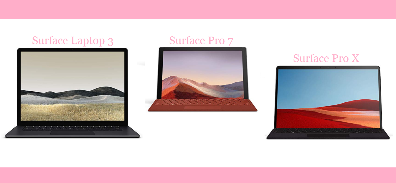 Newest Microsoft Surface Devices 2019, Surface Laptop 3, Surface Pro 7, Surface Pro X