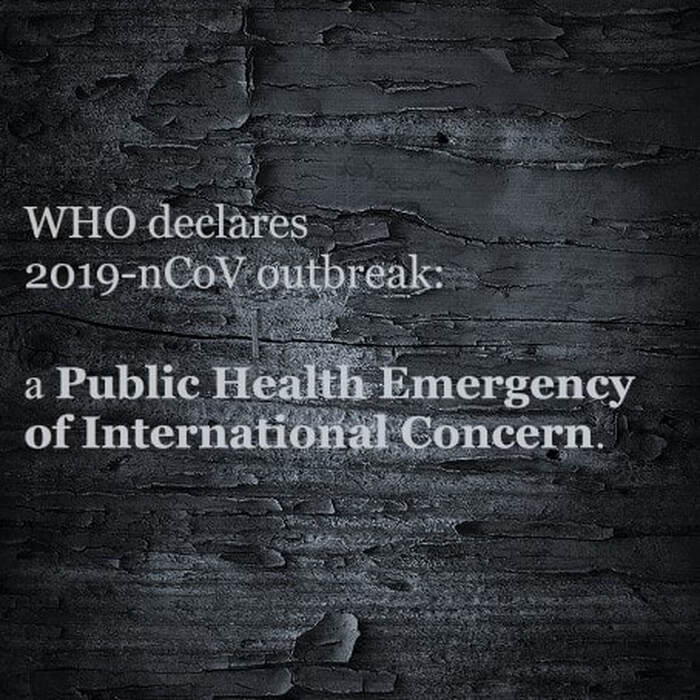 WHO Declares 2019-nCoV Outbreak A Public Health Emergency Of International Concern