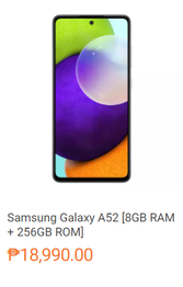 Samsung Galaxy A52 [8GB RAM + 256GB ROM]