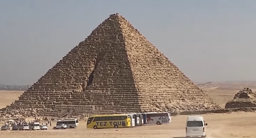 Scientists reveal hidden corridor in the Great Pyramid in Giza.