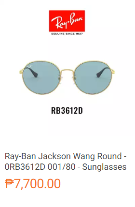 Ray-Ban Jackson Wang Round - 0RB3612D 001/80 - Sunglasses