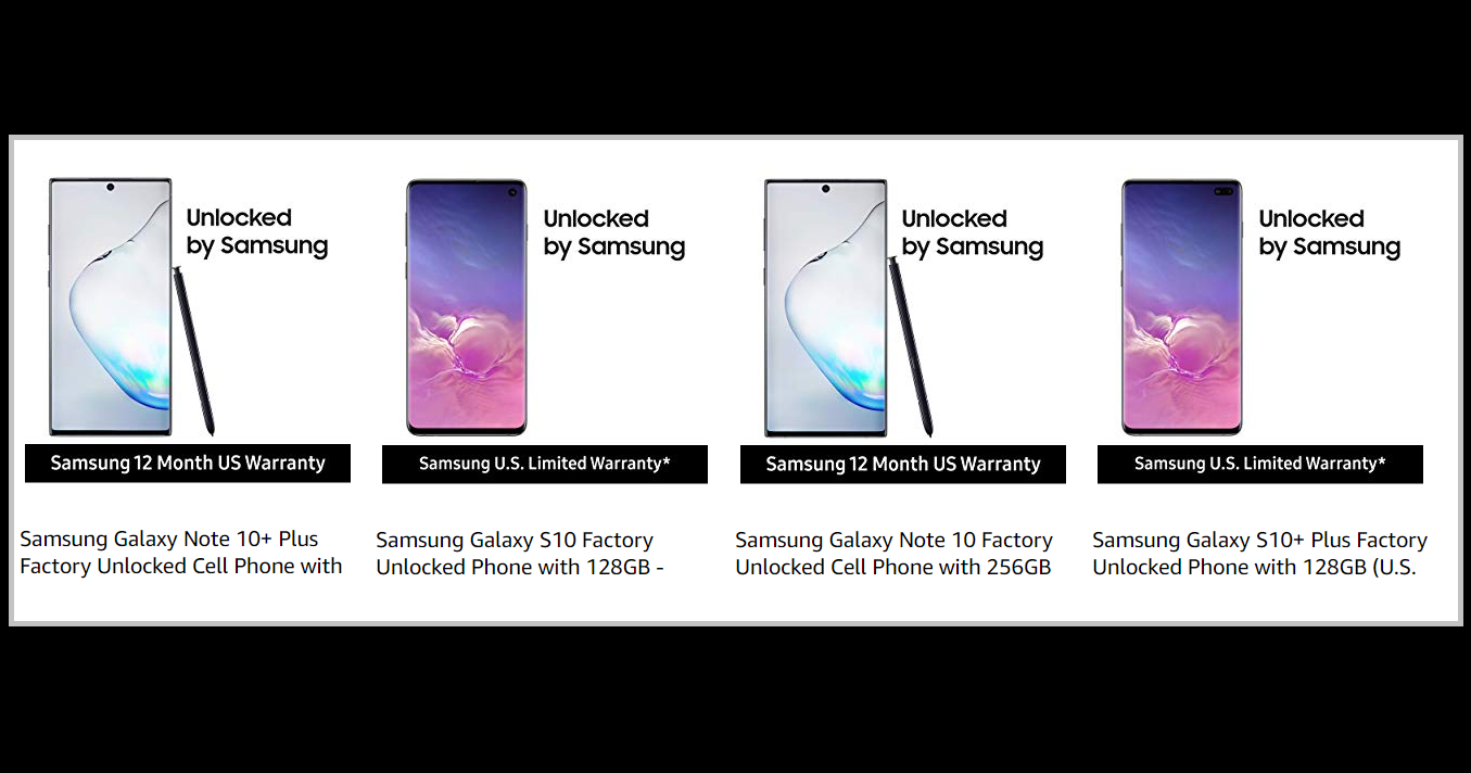 2019 Black Friday Deals On Galaxy S10 & Note 10
