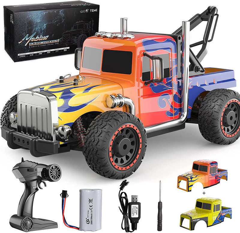 TEMI Hobby Grade 1:16 Scale Remote Control Car,4WD High Speed 40 Km/h All Terrains Electric Toy