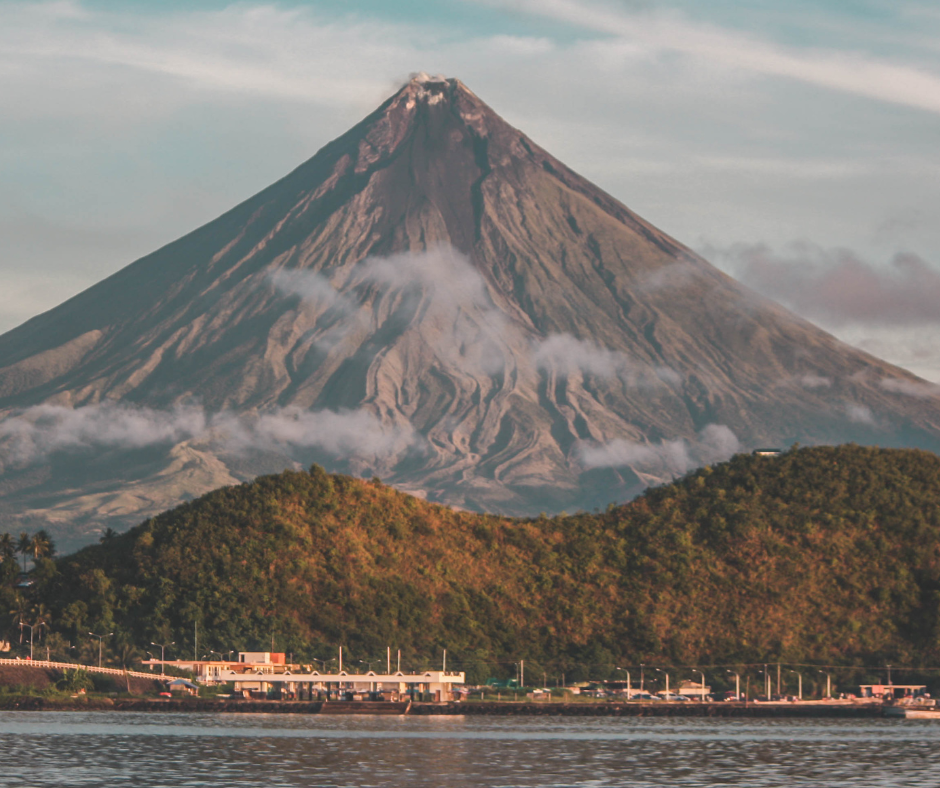 Mount Mayon or Mayon Volcano in Albay